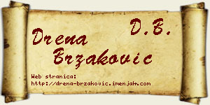 Drena Brzaković vizit kartica